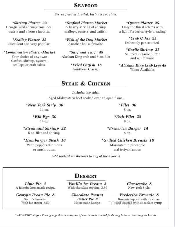 Frederica House Restaurant - St Simons Island, GA