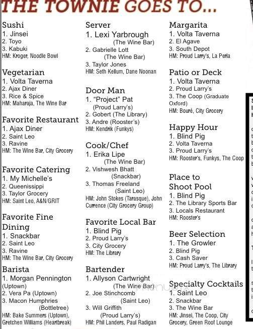 Volta Taverna - Oxford, MS menu_pic