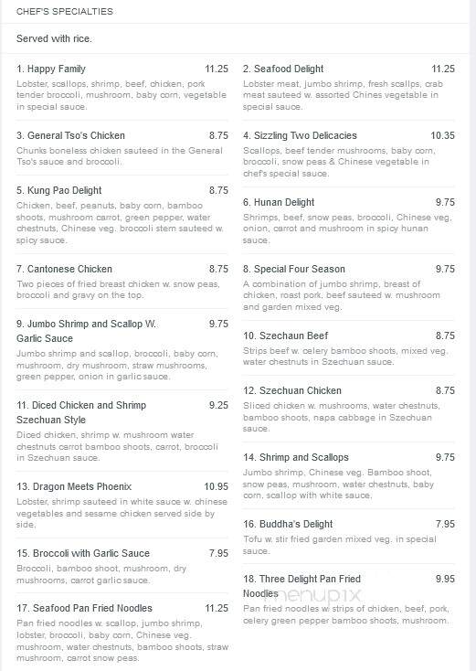 China's Best - Greensboro, NC menu_pic