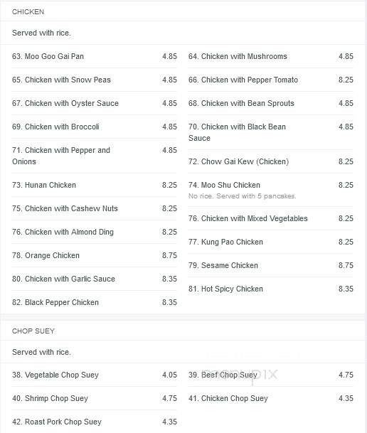 China's Best - Greensboro, NC menu_pic