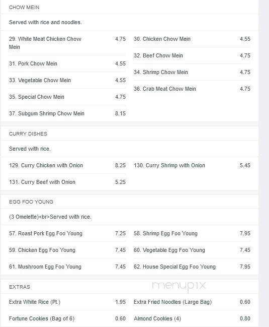 China's Best - Greensboro, NC menu_pic