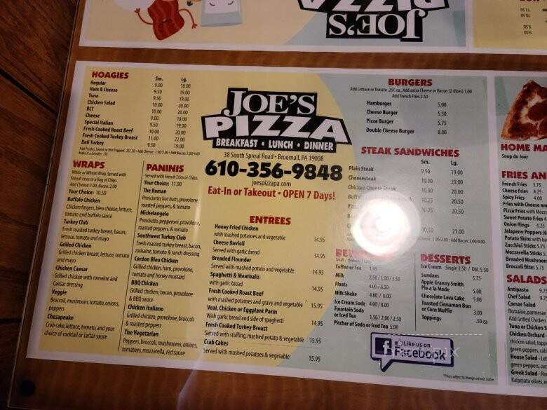 Joe's Pizza - Broomall, PA