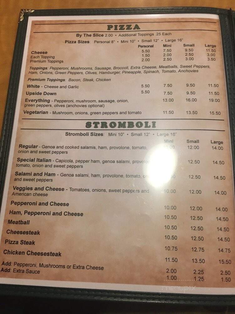 Joe's Pizza - Broomall, PA menu_pic