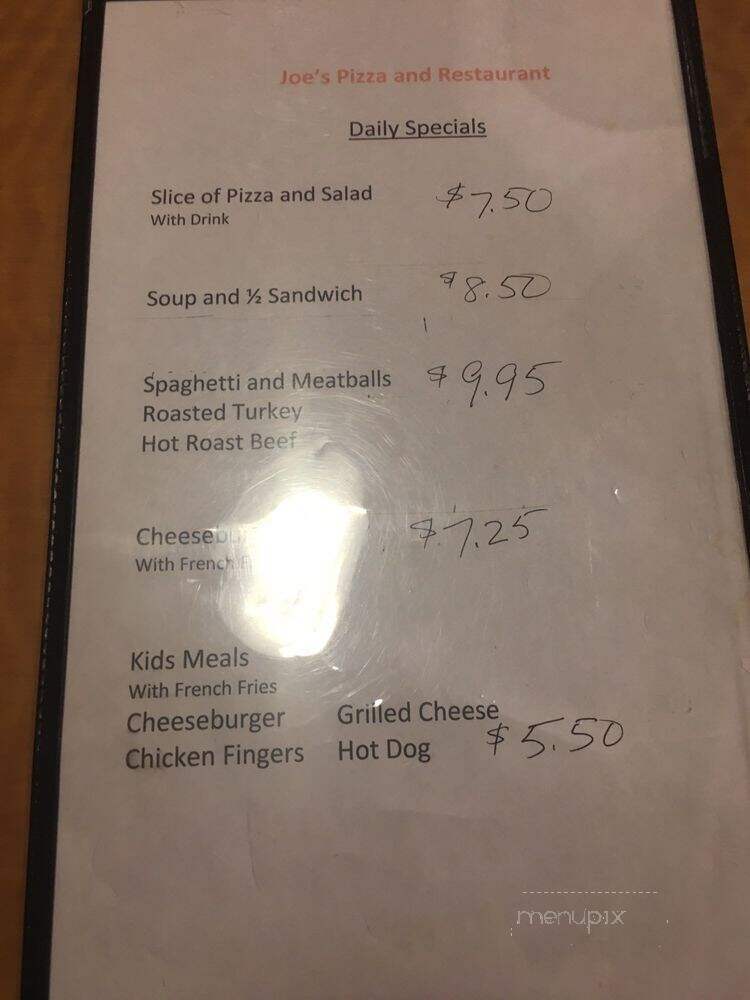 Joe's Pizza - Broomall, PA menu_pic