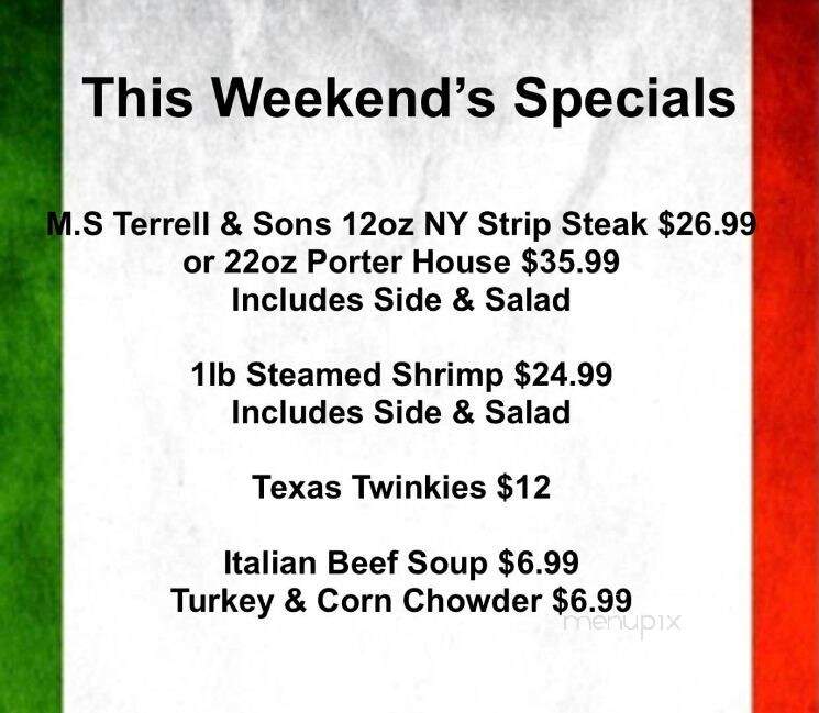 Roma Italian Pizza Restaurant - Bowling Green, VA menu_pic