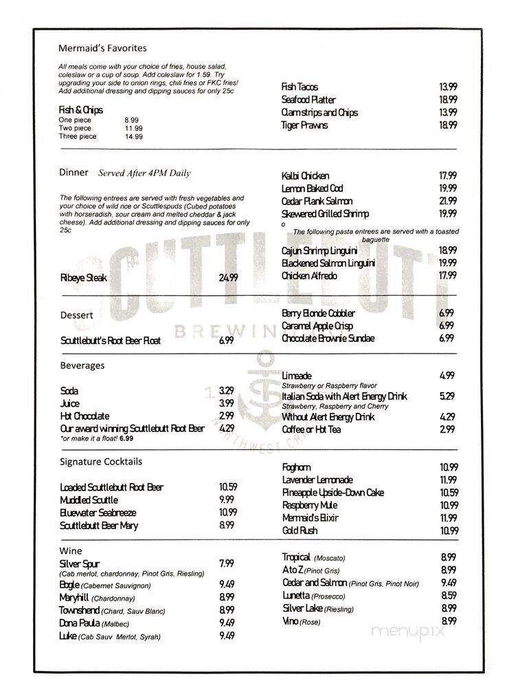 Scuttlebutt Brewing Co - Everett, WA menu_pic