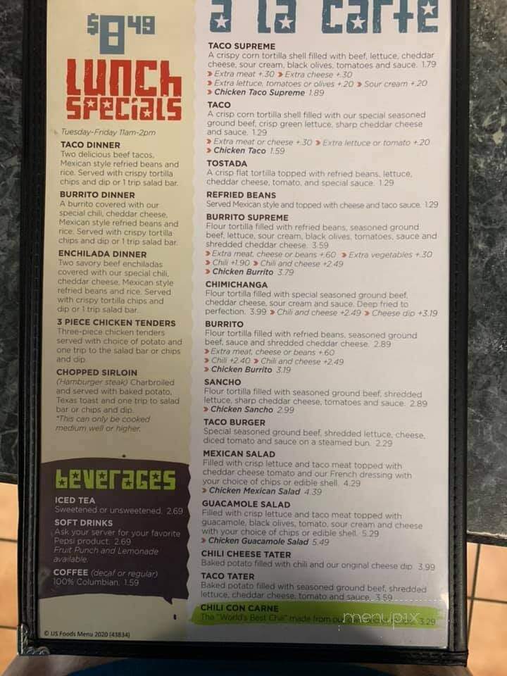 Taco Casa - Pocahontas, AR menu_pic