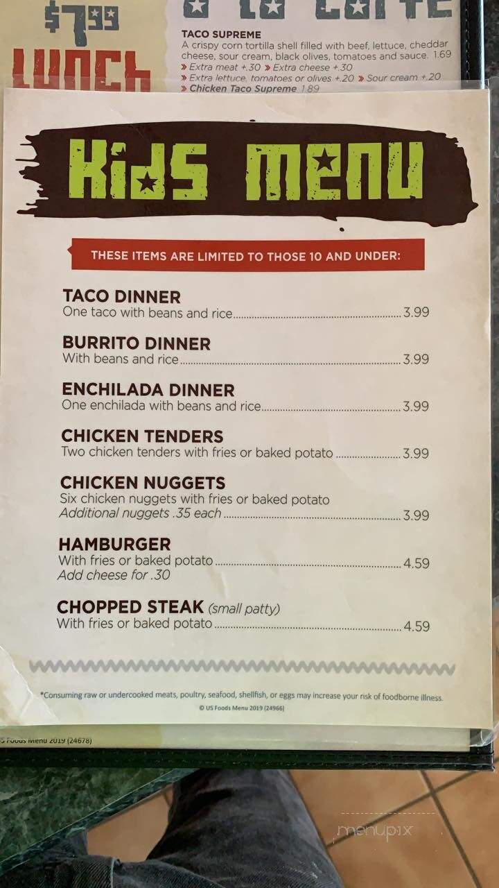 Taco Casa - Pocahontas, AR menu_pic