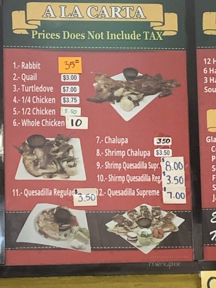 El Pollo Feliz - Modesto, CA menu_pic