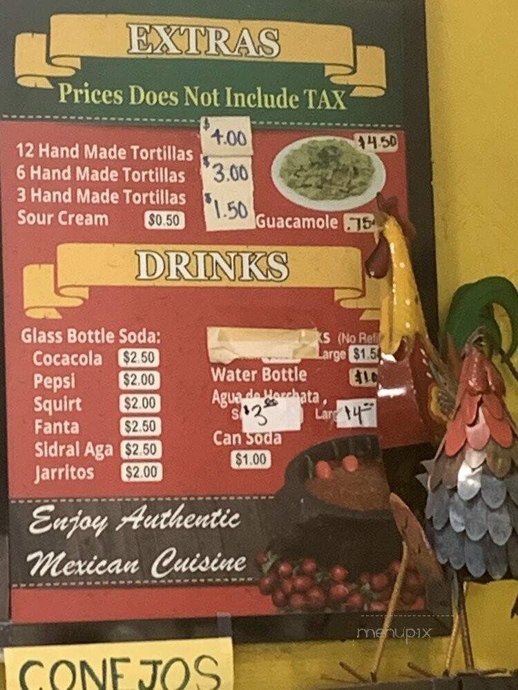 El Pollo Feliz - Modesto, CA menu_pic