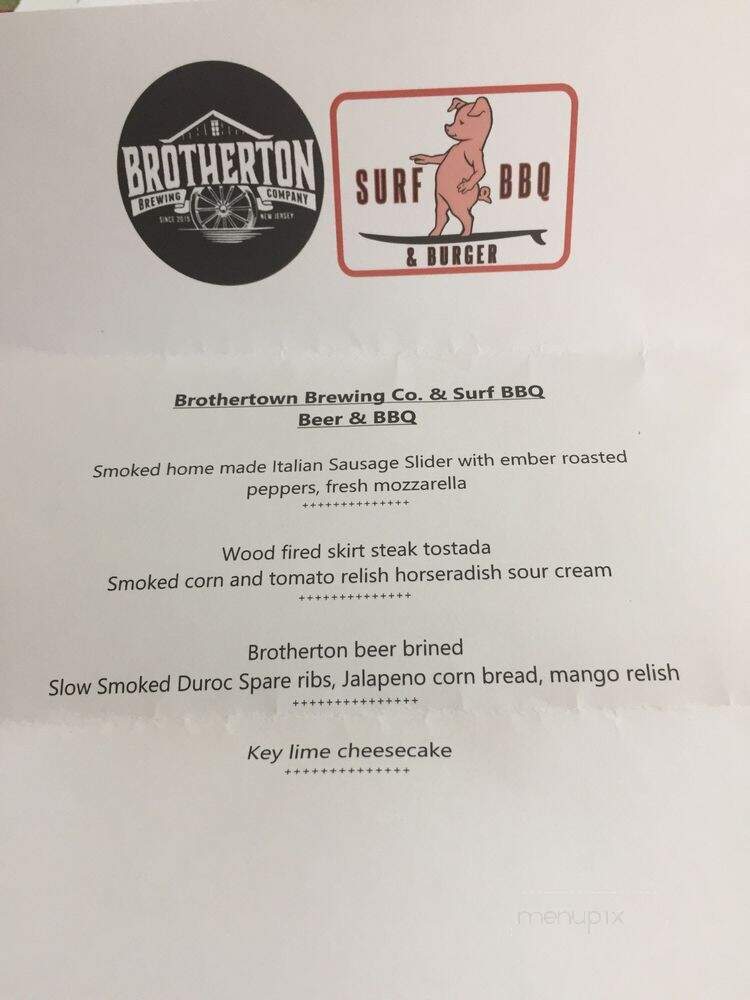 Surf BBQ - Rumson, NJ menu_pic