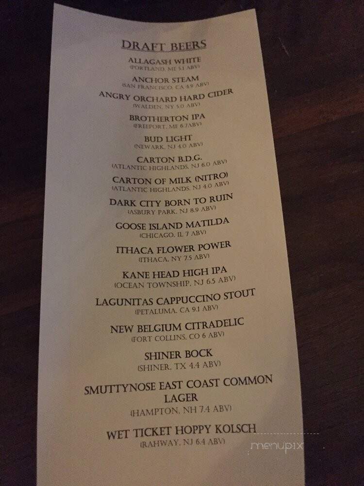 Surf BBQ - Rumson, NJ menu_pic