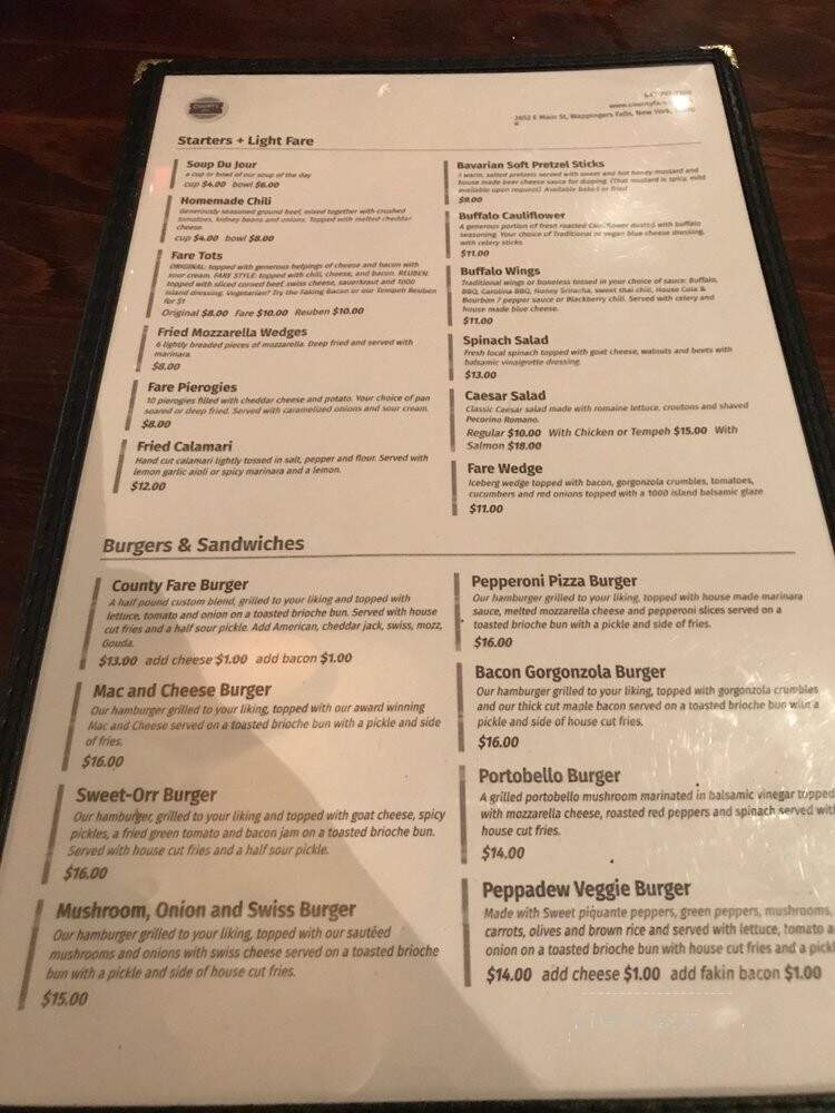 County Fare - Wappingers Falls, NY menu_pic