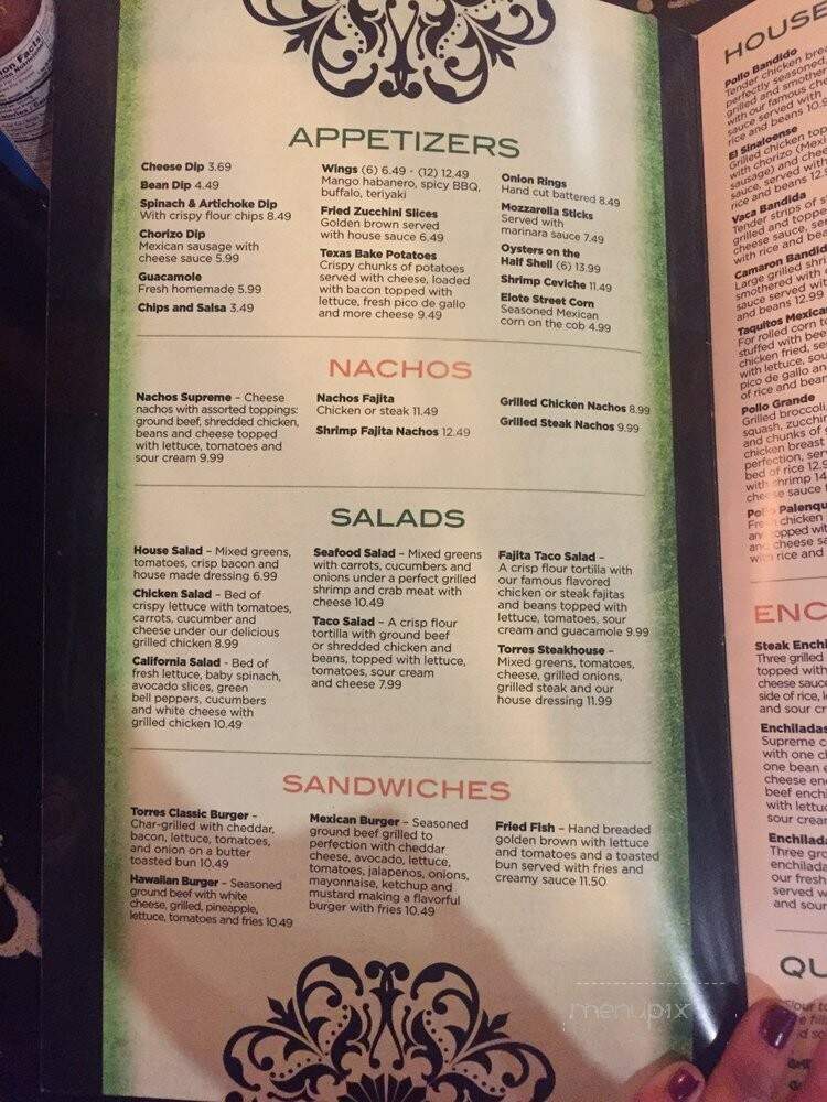 Torres Mexican Steakhouse - Williamsburg, KY menu_pic