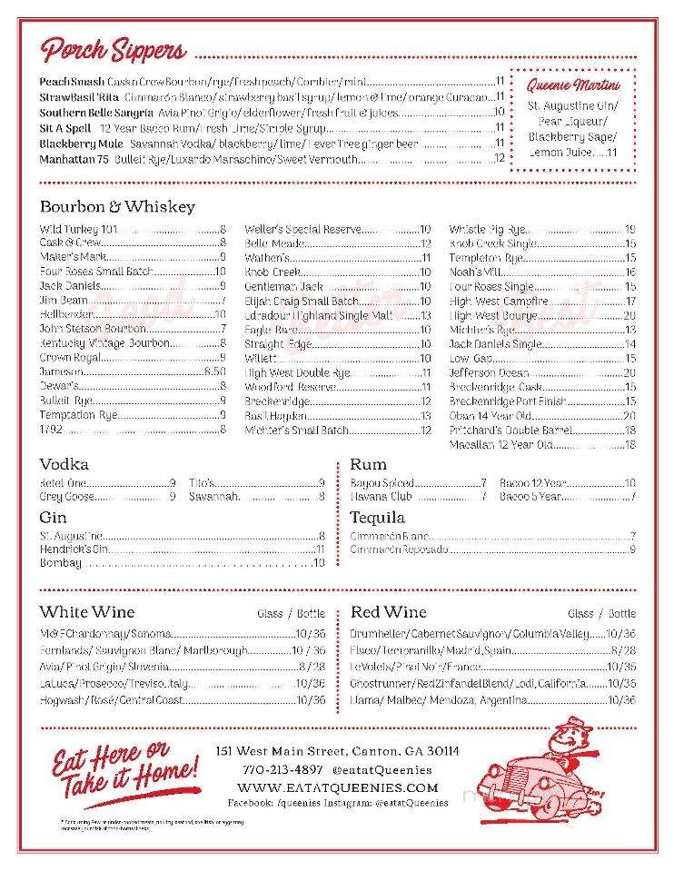 Queenie's - Canton, GA menu_pic