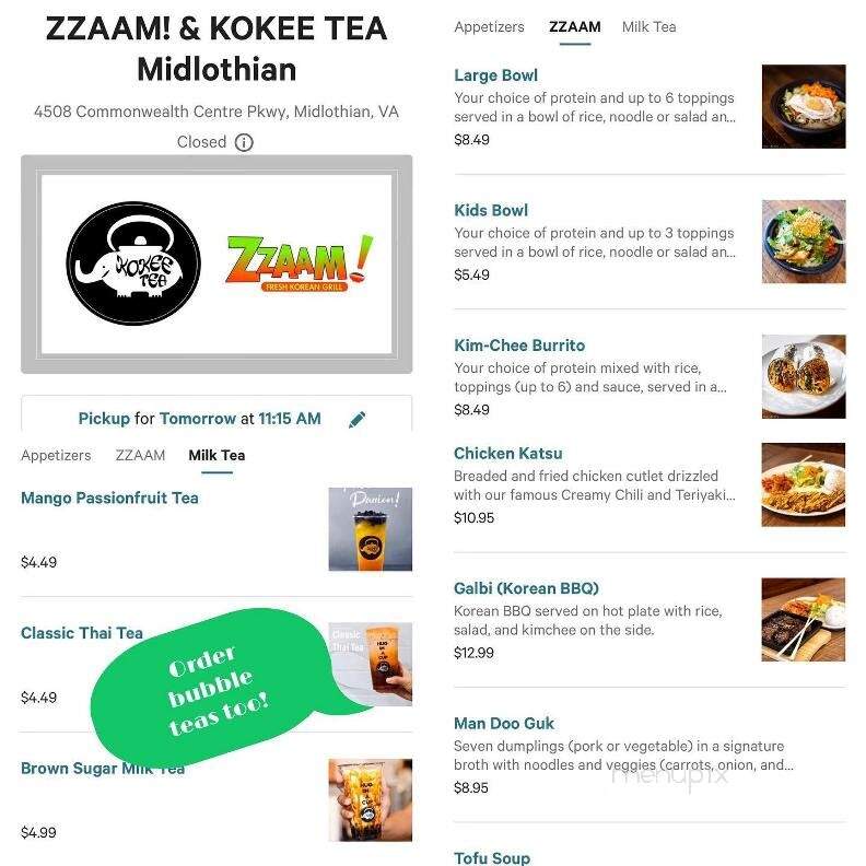 ZZAAM Fresh Korean Grill - Midlothian, VA