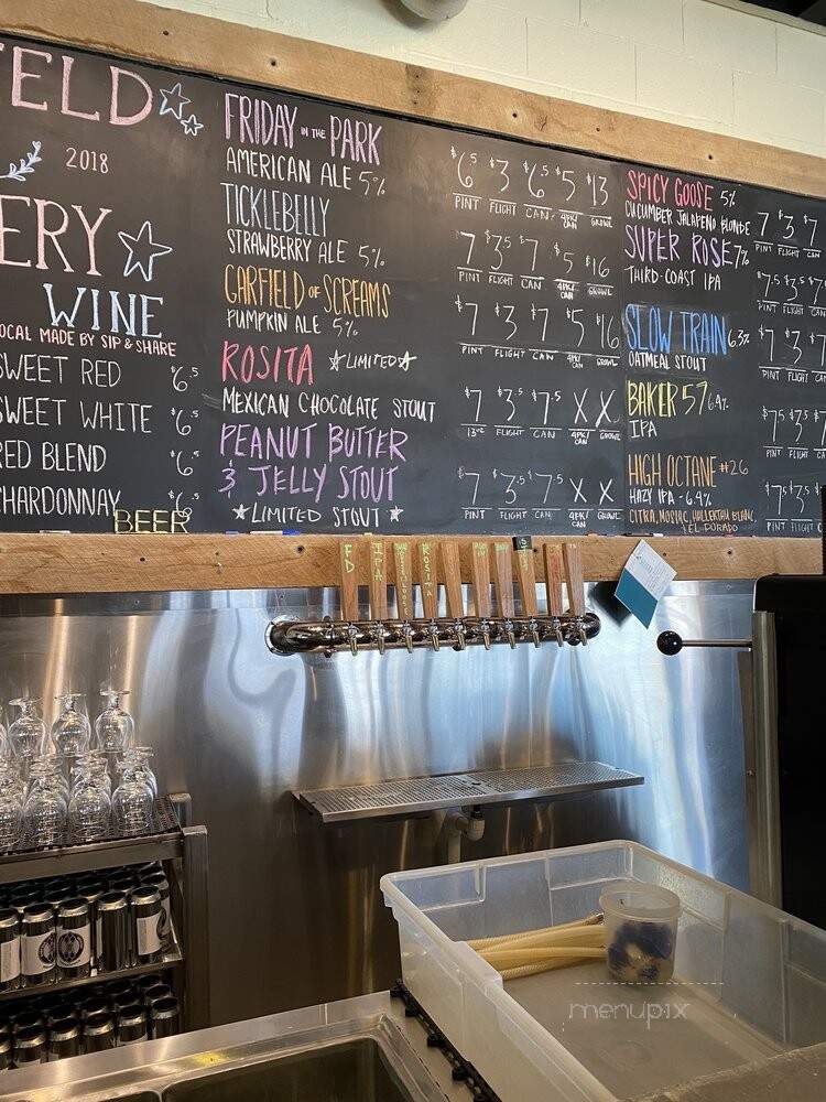 Garfield Brewery - Indianapolis, IN menu_pic