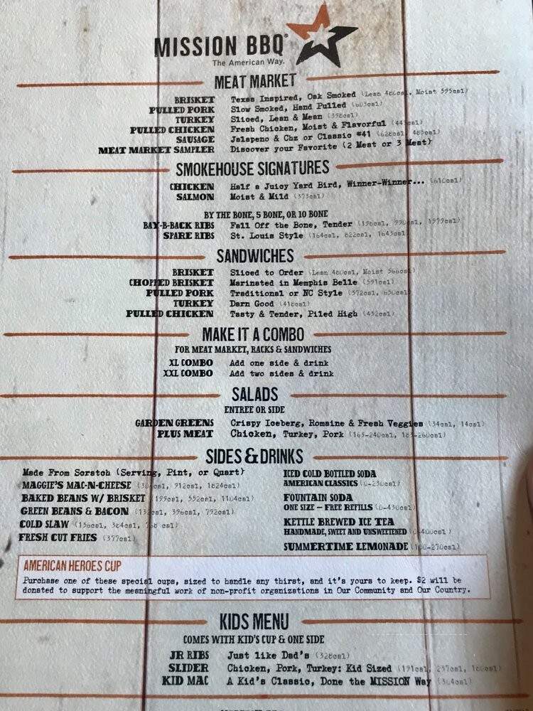 Mission BBQ - Jacksonville, FL menu_pic