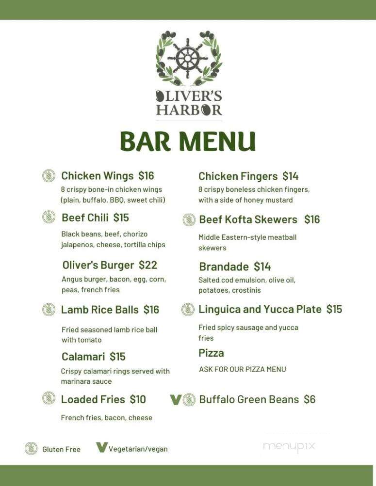 Oliver's Harbor - Gloucester, MA menu_pic