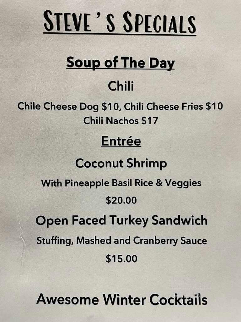 Steve's Pinehurst Tavern - Billerica, MA menu_pic