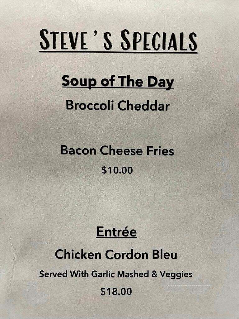 Steve's Pinehurst Tavern - Billerica, MA menu_pic