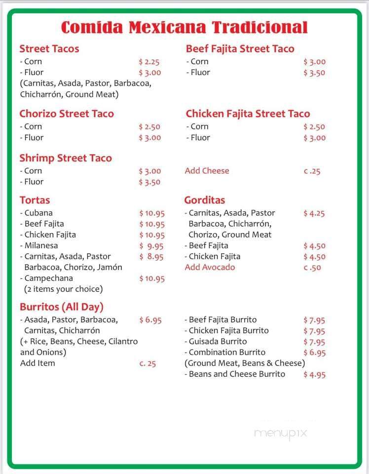 Mi Familia - Nocona, TX menu_pic