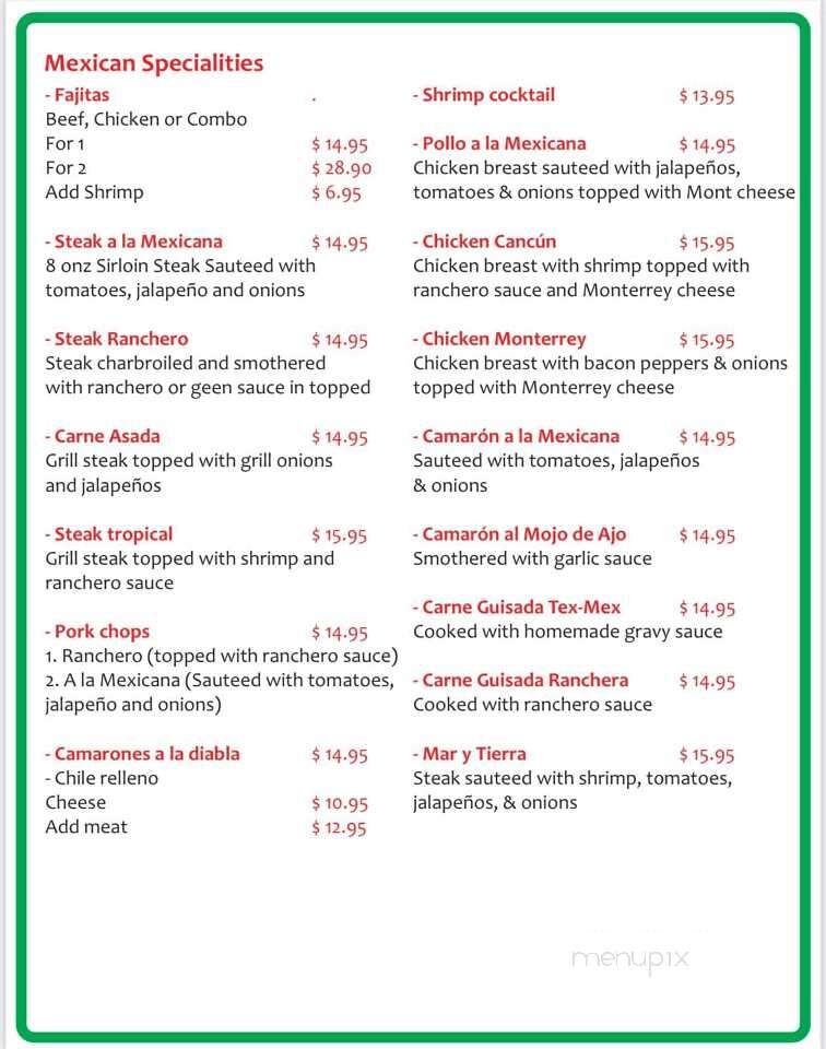 Mi Familia - Nocona, TX menu_pic