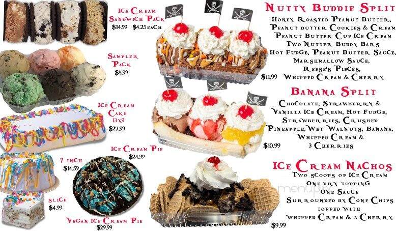 Captain Cone's Ice Cream - St. Augustine, FL menu_pic