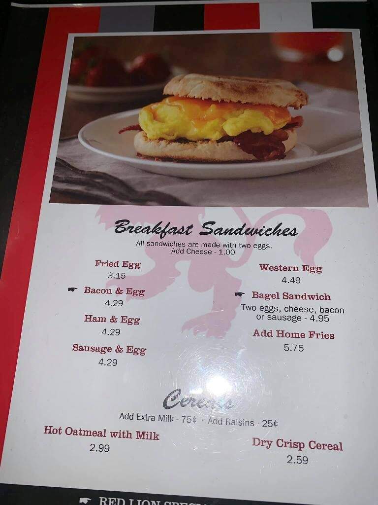 Red Lion Corner Cafe - Red Lion, PA menu_pic