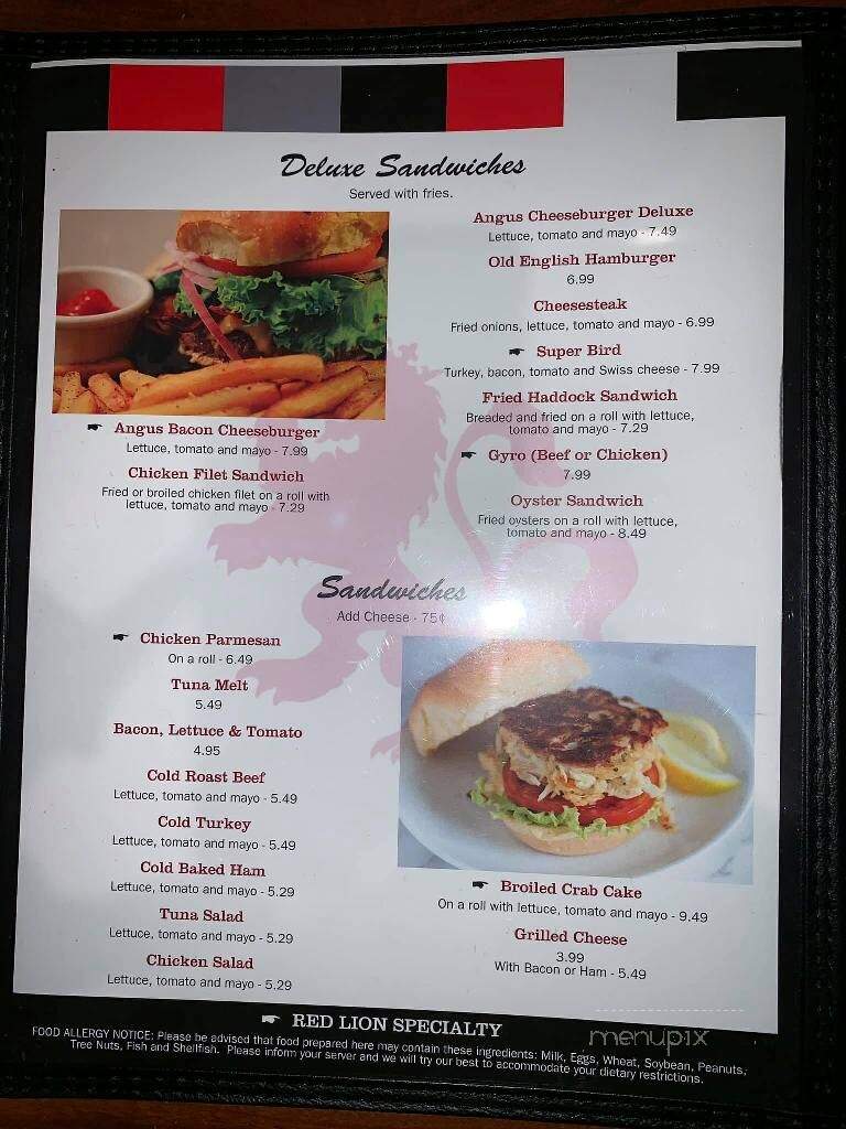 Red Lion Corner Cafe - Red Lion, PA menu_pic
