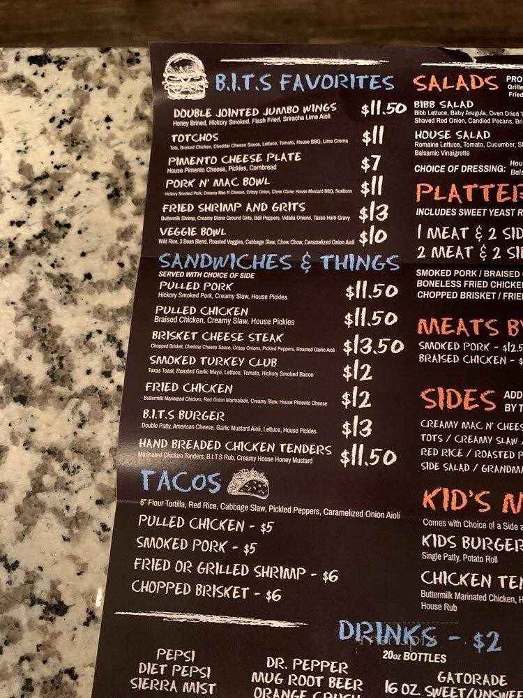 Braised In the South - Johns Island, SC menu_pic