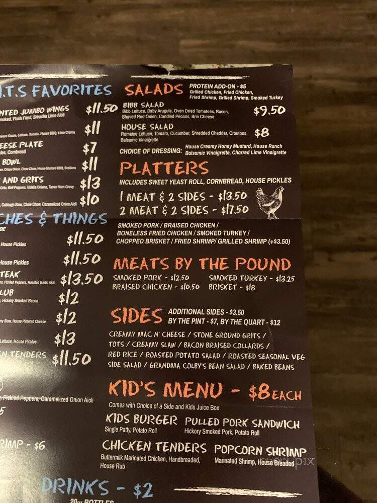 Braised In the South - Johns Island, SC menu_pic