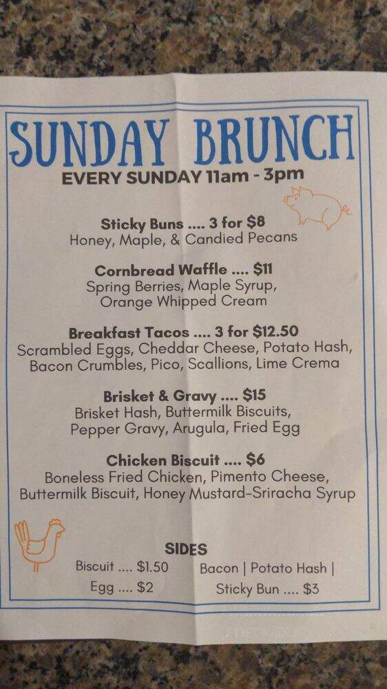 Braised In the South - Johns Island, SC menu_pic