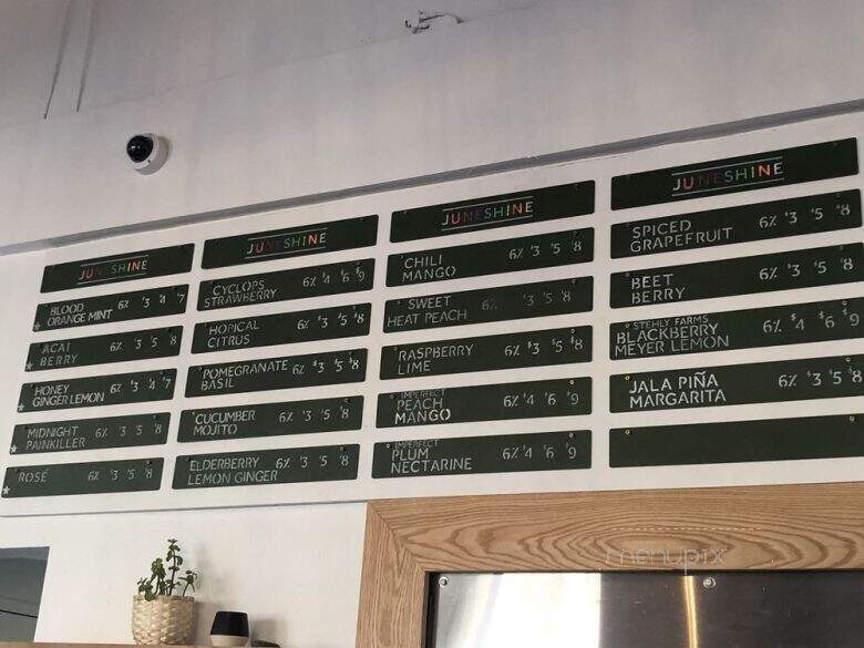 JuneShine Ranch - San Diego, CA menu_pic