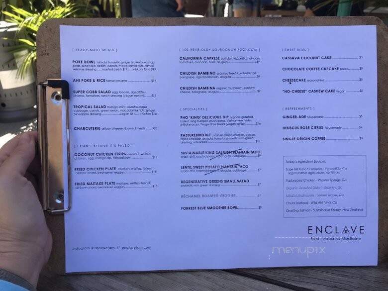 JuneShine Ranch - San Diego, CA menu_pic
