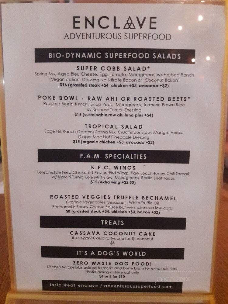 JuneShine Ranch - San Diego, CA menu_pic