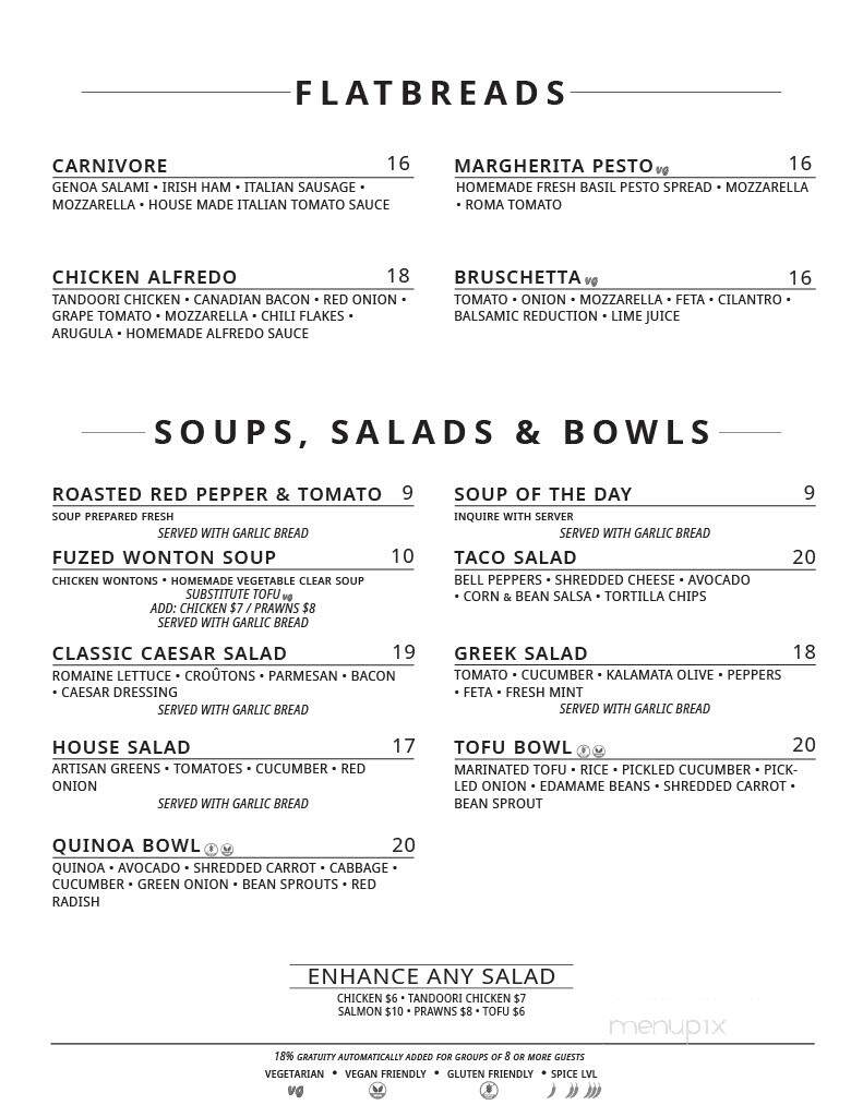 Fuzed Kitchen + Bar - Edmonton, AB menu_pic