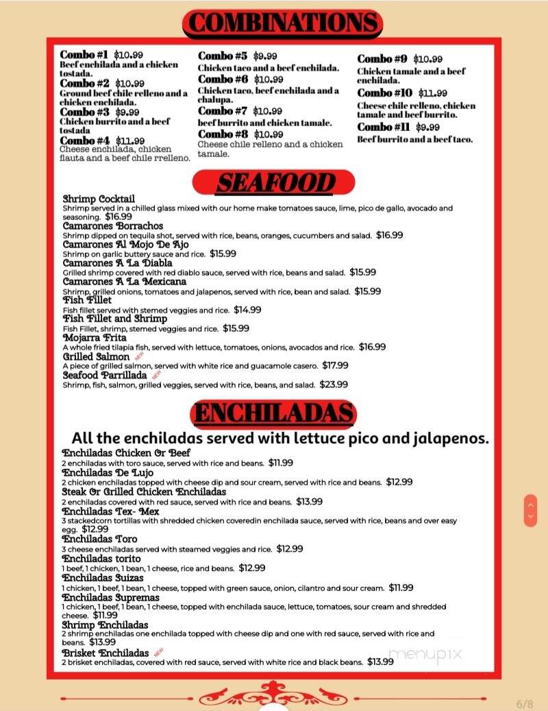 Los Toritos - Crossville, TN menu_pic