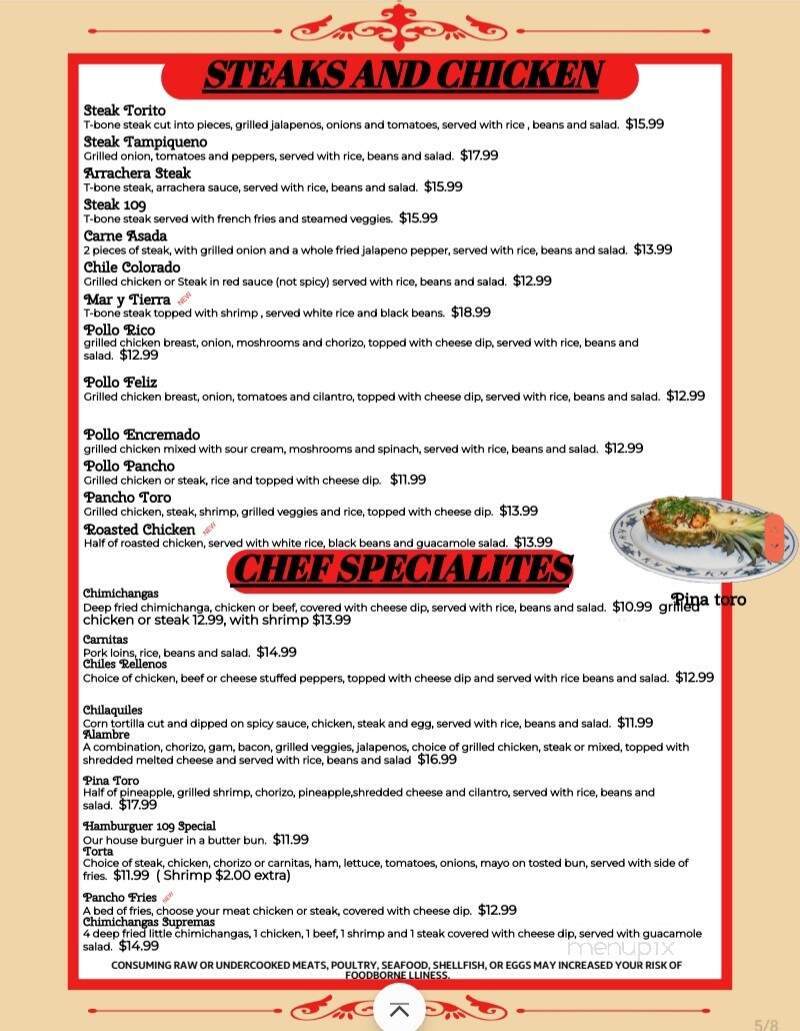 Los Toritos - Crossville, TN menu_pic