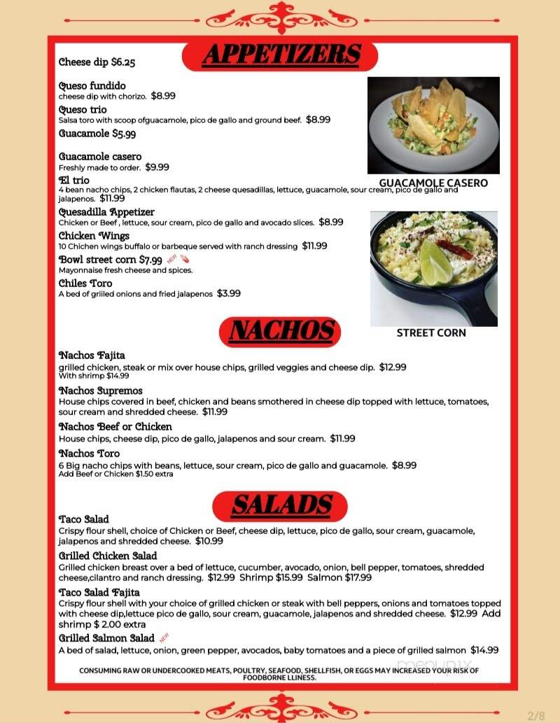 Los Toritos - Crossville, TN menu_pic