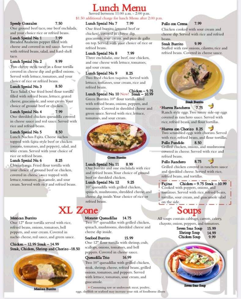 Casa Santa Ana - Pinehurst, NC menu_pic