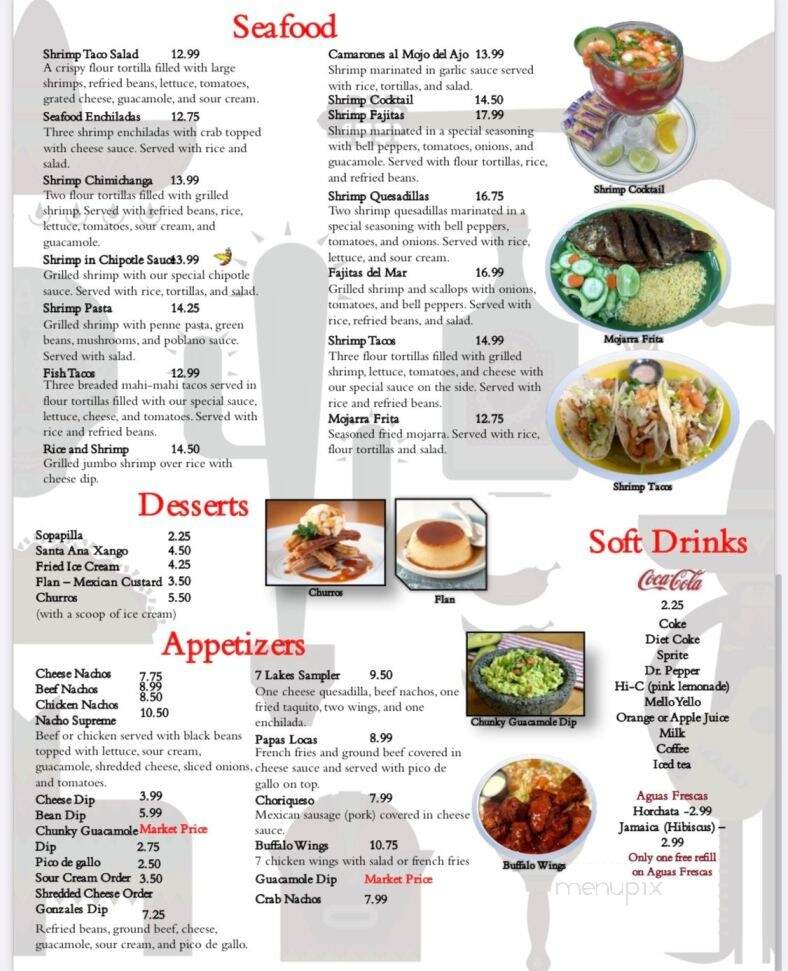 Casa Santa Ana - Pinehurst, NC menu_pic
