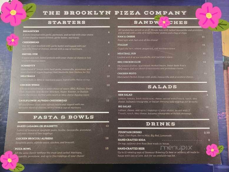 Brooklyn Pizza Co - Seymour, IN menu_pic