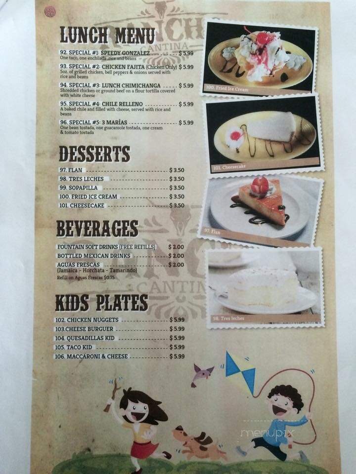 Rancho Cantina - Hendersonville, TN menu_pic