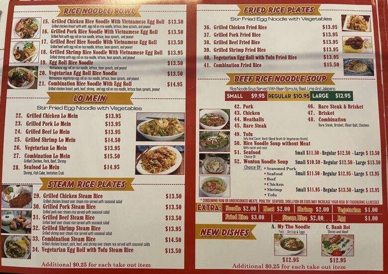 Pho 50 - Pueblo West, CO menu_pic