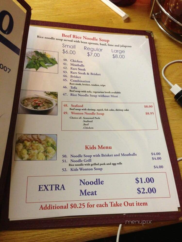 Pho 50 - Pueblo West, CO menu_pic