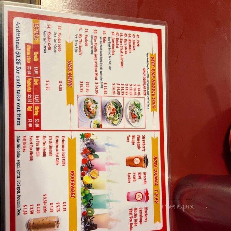 Pho 50 - Pueblo West, CO menu_pic