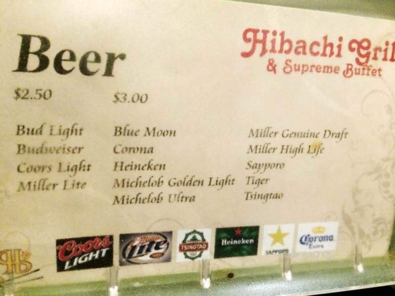 Hibachi Grill Supreme Buffet - Spring Lake Park, MN menu_pic