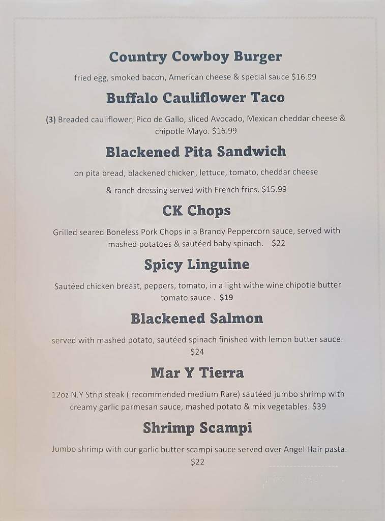 Country Kitchen - Brewster, NY menu_pic