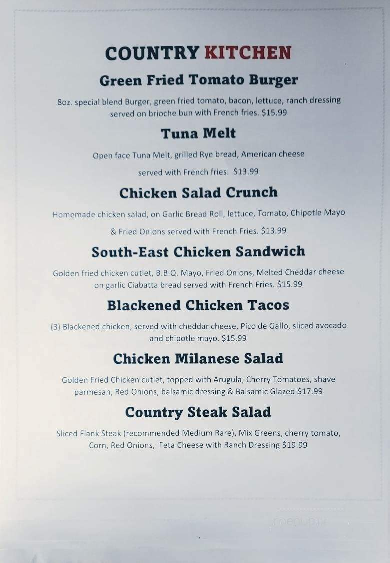 Country Kitchen - Brewster, NY menu_pic